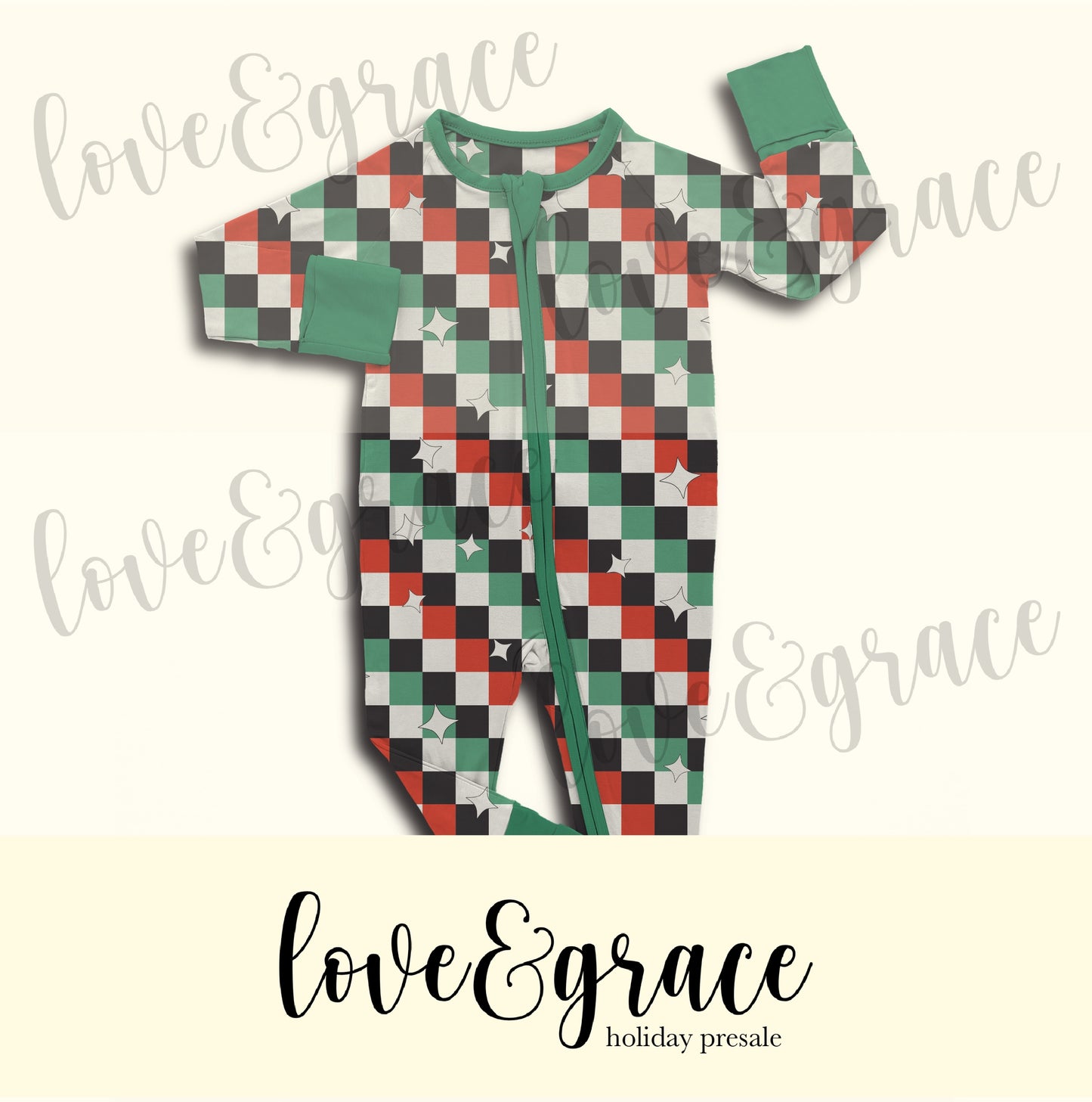 check the halls zip romper