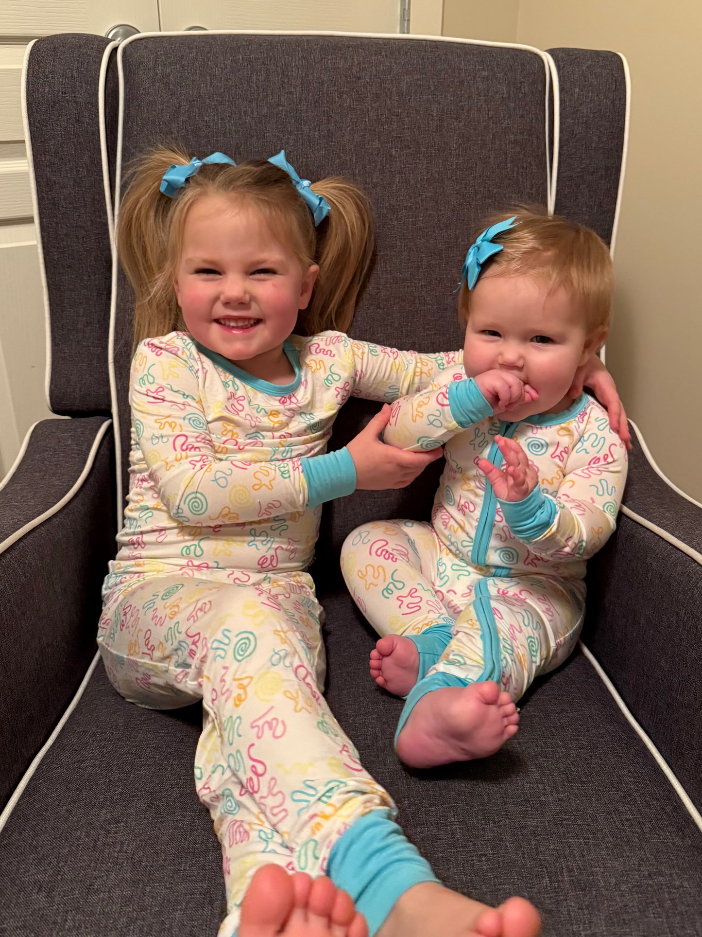 squiggles & wiggles zip romper