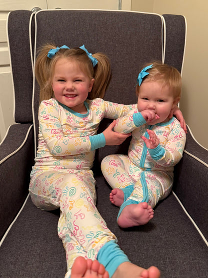 squiggles & wiggles zip romper