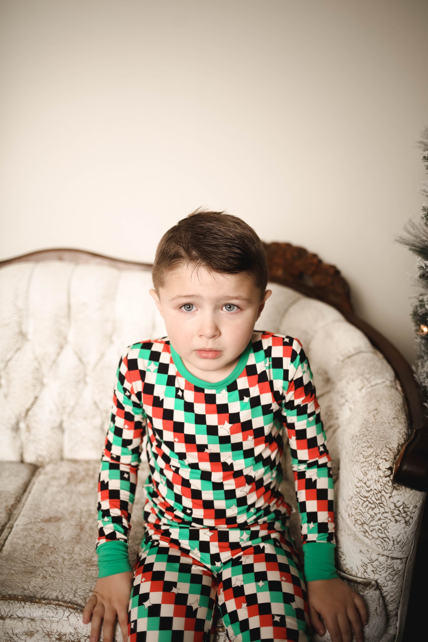 check the halls two piece pjs