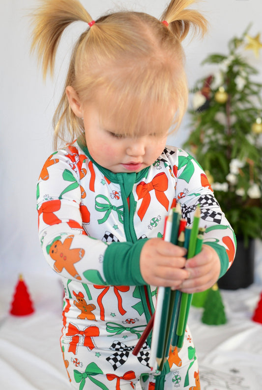 bow what fun! zip romper