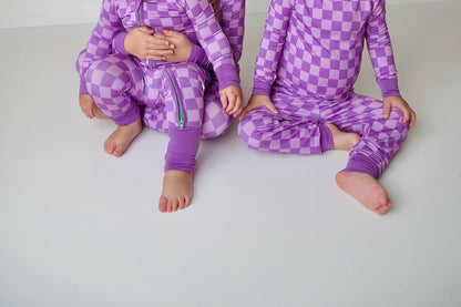 bedtime berry zip romper