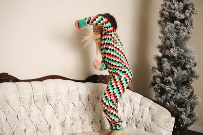 check the halls two piece pjs