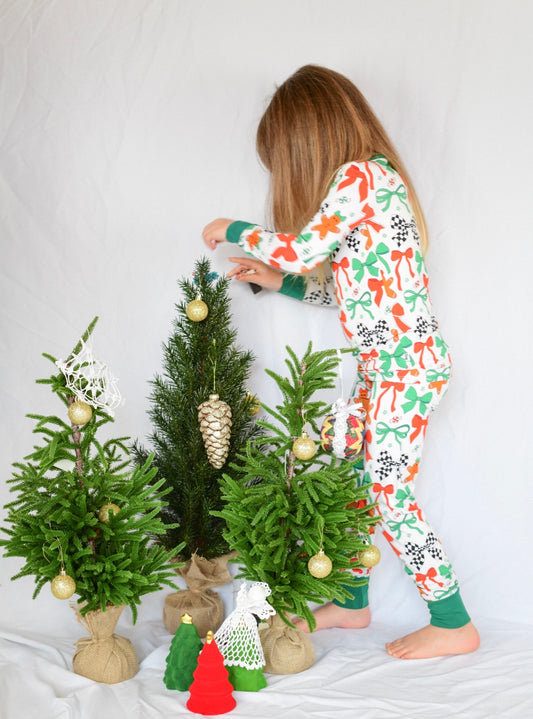 bow what fun! two piece pjs