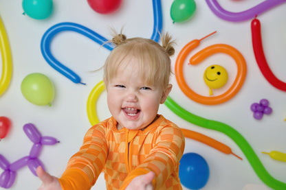 orange dreamsicle zip romper