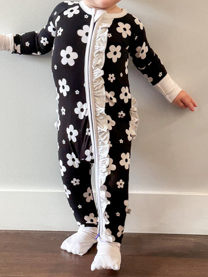 bedtime blooms zip romper