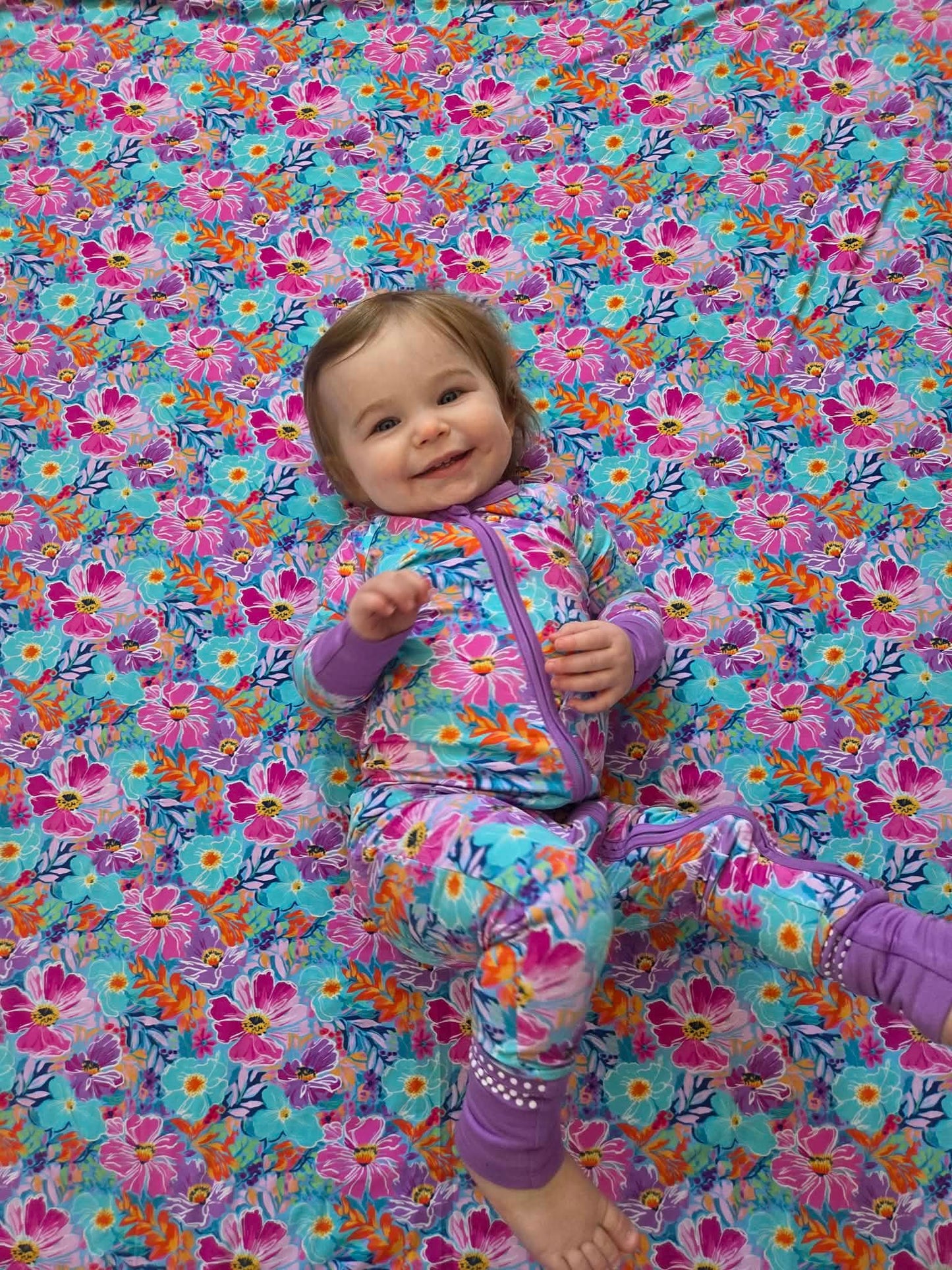 petal pop zip romper