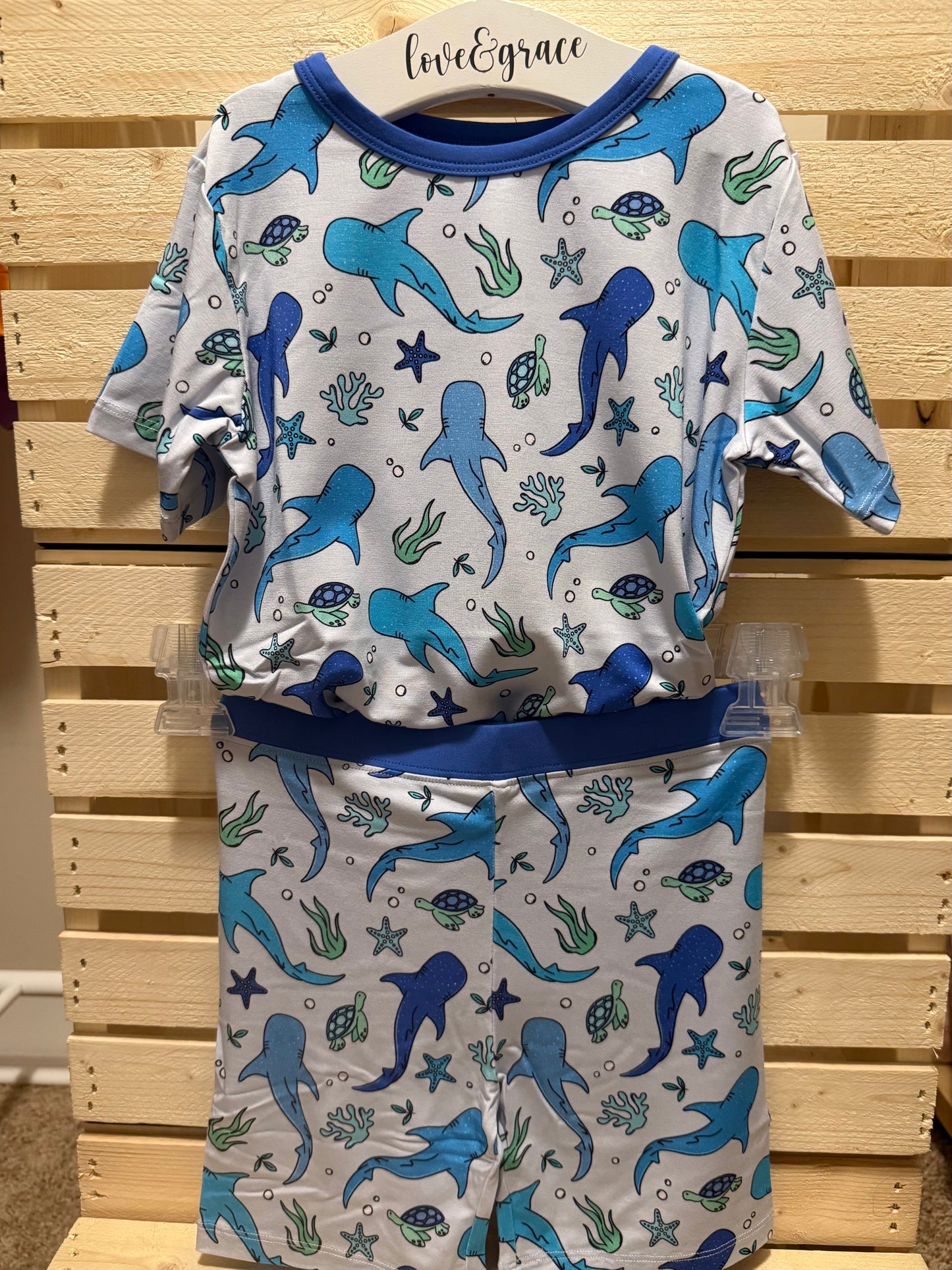 fin-ally bedtime two piece short set