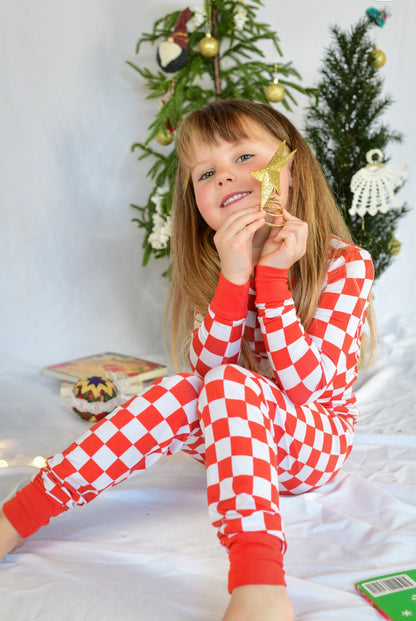cherry cheer two piece pjs