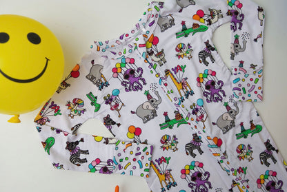 party in my pjs zip romper