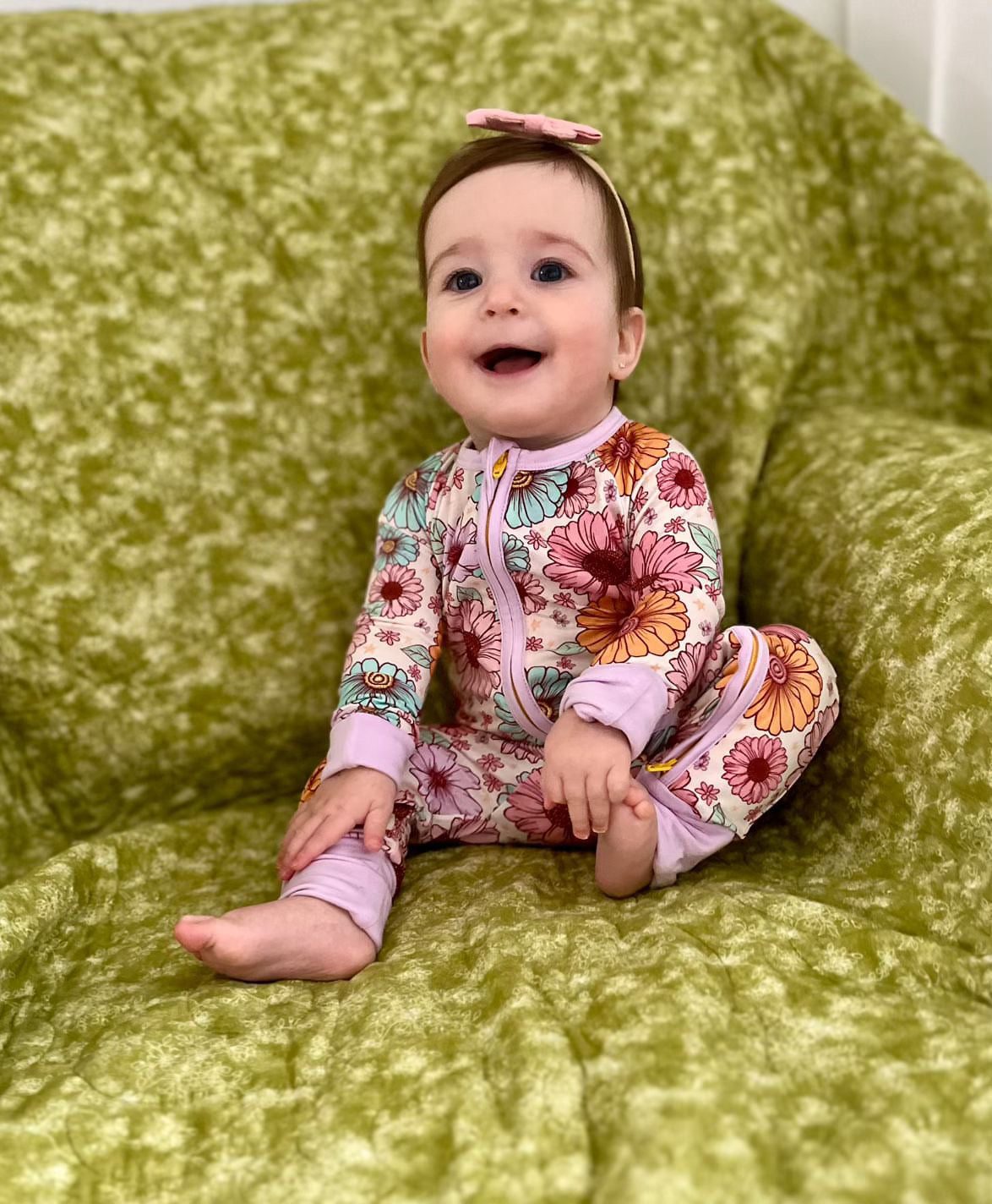 you grow girl zip romper