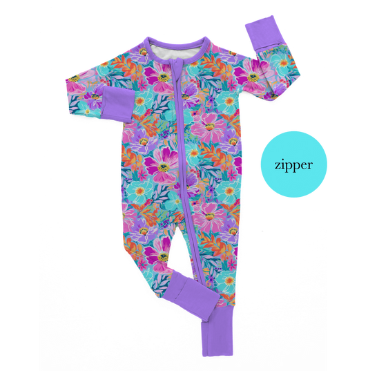 petal pop zip romper