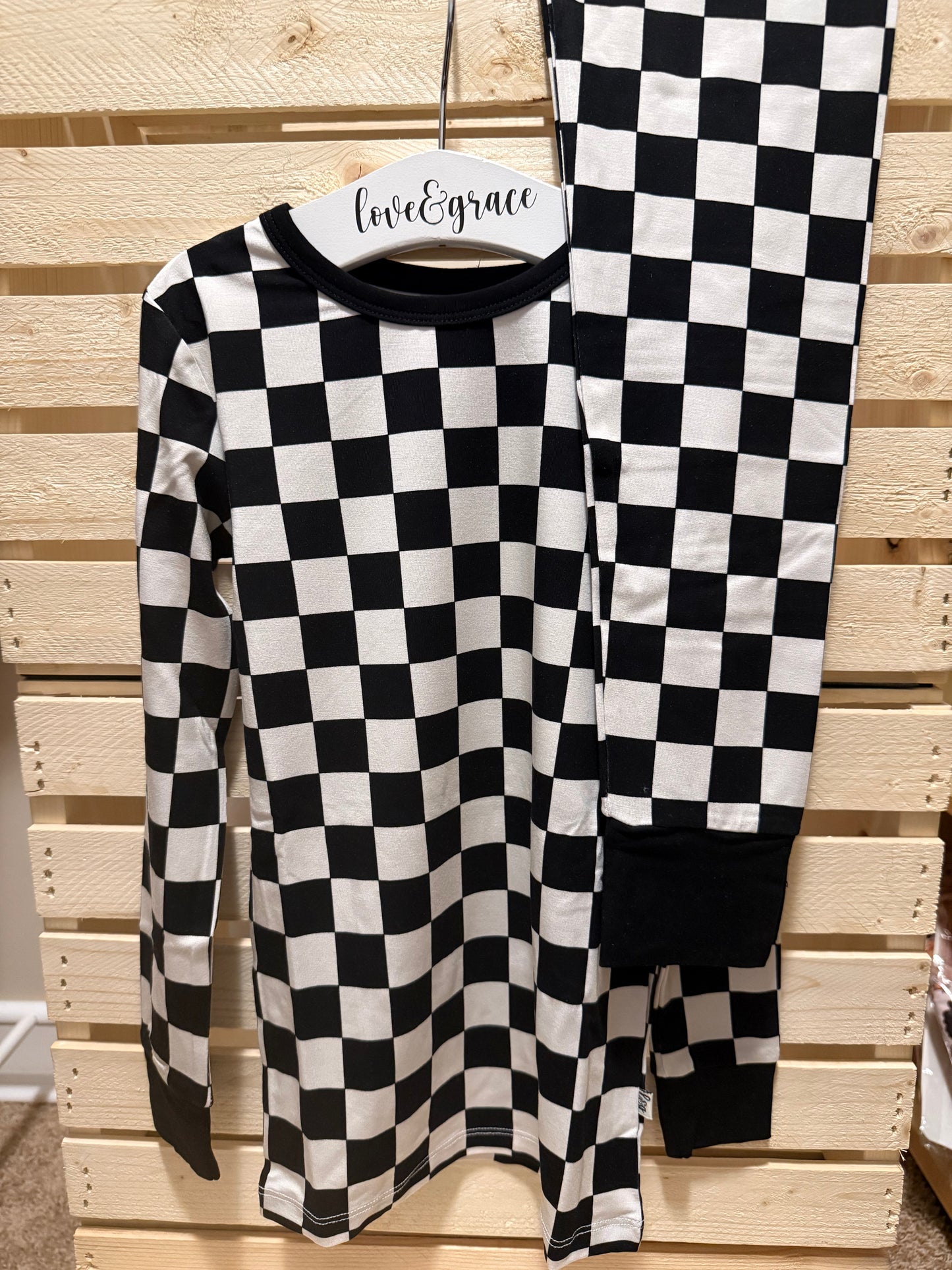 lights out liquorice two piece pjs