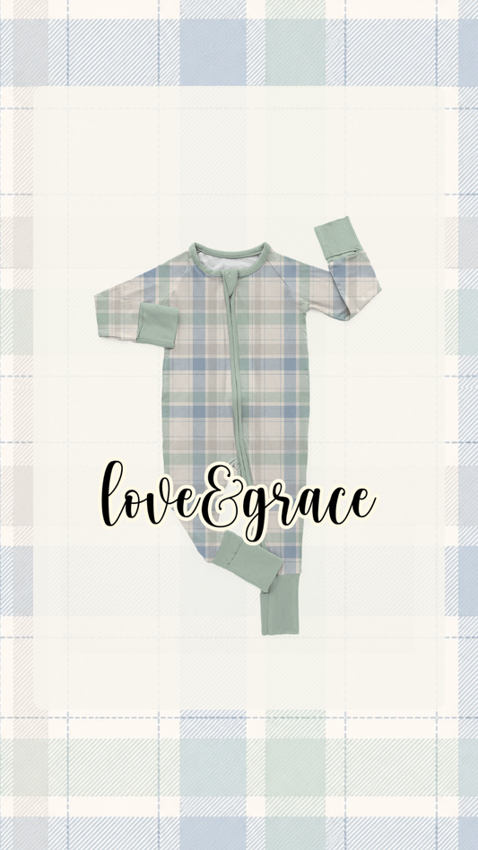 mist & mint zip romper