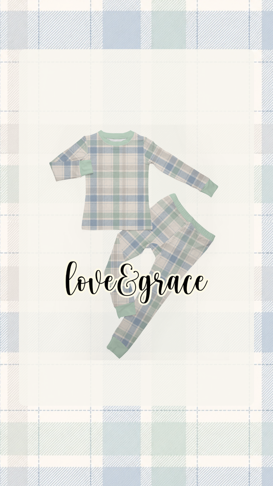 mist & mint two piece pjs