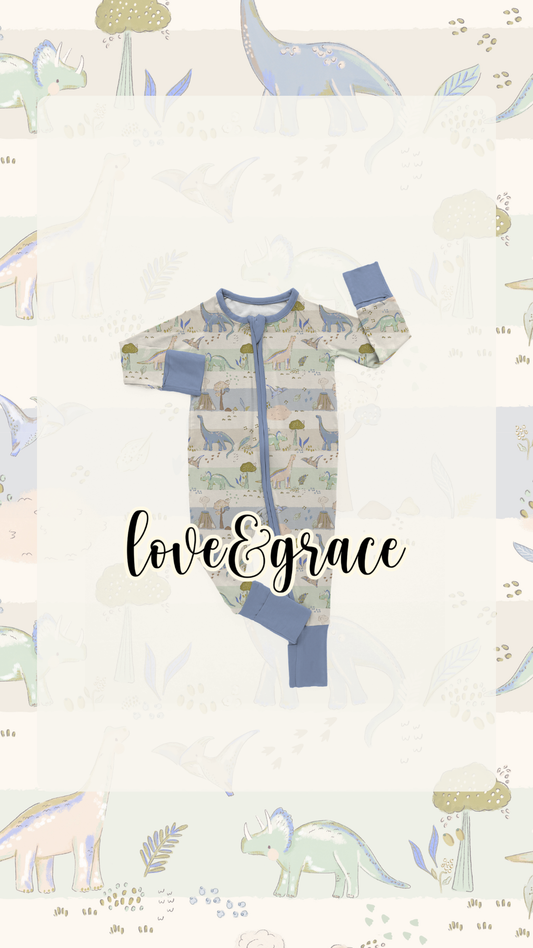 once upon a roar zip romper