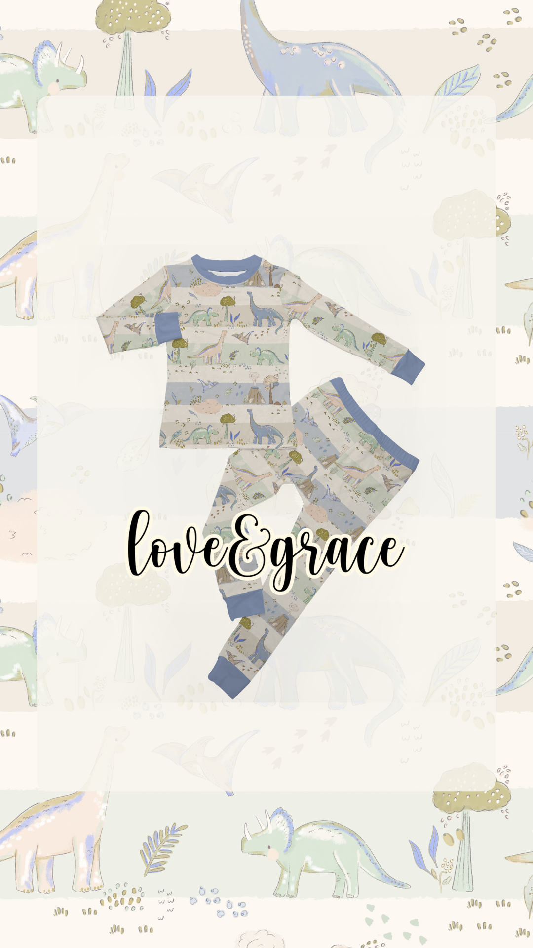 once upon a roar two piece pjs