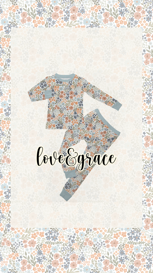 wildflower wishes two piece pjs