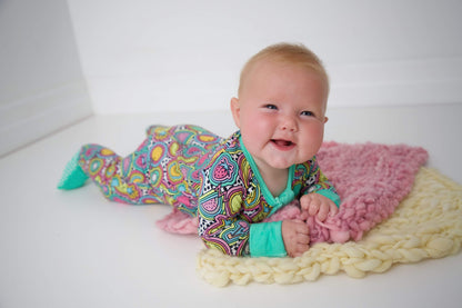 fruit frenzy zip romper