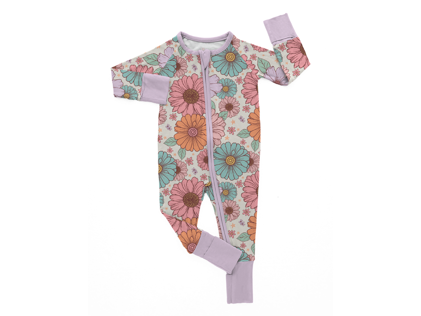 you grow girl zip romper